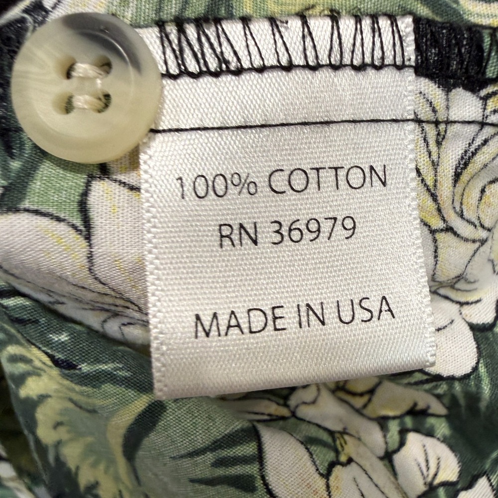 Vintage Go Barefoot Hawaiian Aloha Shirt Mens Large Palm‎ Trees Flowers Camp USA - Picture 13 of 13